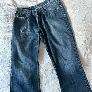 Mens Cinch Jeans Luke Size 36x32 Medium Wash Relaxed Bootcut Lightly Distressed